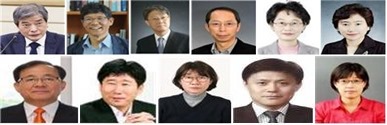 윗줄 좌측부터 김진경 의장, 장수명 한국교원대 교육정책전문대학원 교수(국가교육회의 기획단장), 김경범 서울대 교수, 김대현 부산대 교육학과 교수, 류방란 한국교육개발원 학교교육연구실 선임연구위원, 박신의 경희대 경영대학원 교수. 아랫줄 좌측부터 박인현 대구교대 교수(한국교총 부회장), 서길원 경기도교육청 교육2국장(전 경기 보평초 교장), 손지희 증산중 교사, 이병욱 충남대 기계금속공학교육과 교수, 한승희 광주과학기술원 지구환경공학부 교수