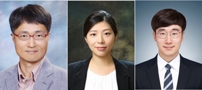 왼쪽부터 이성근 교수, 김소정 박사(제1저자), 김종걸 박사(제1저자).