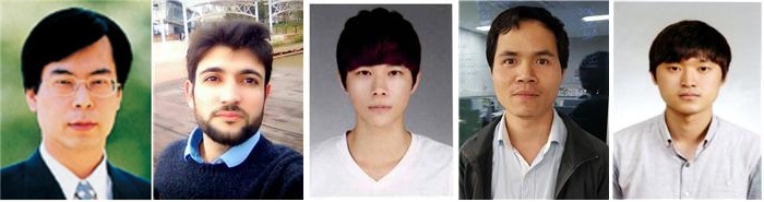 (왼쪽부터) 김준석 교수, 소하일 아바스 씨, 반동균 씨, 김경남 씨, 탄타이 능게이언 씨.