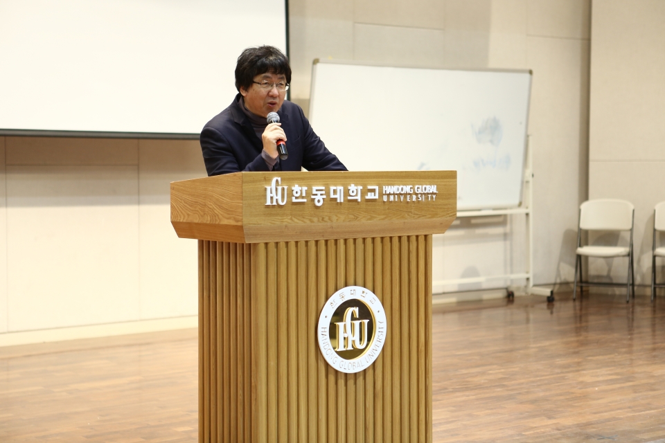 장순흥 총장이 16일 열린 VIC 프로젝트 발대식에서 개회사를 하고 있다.