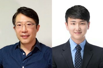 왼쪽부터 강재우 교수,  박동현 박사과정생.