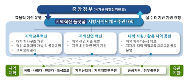 대학혁신지원사업 지역혁신형 추진도(출처=교육부)
