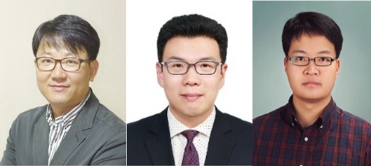 왼쪽부터 이현석, 김가현, 이재우 교수.