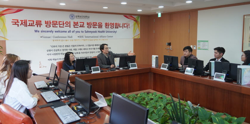 몽골국립대학교 총학생회장, 부회장, 총무가 삼육보건대학교에 방문했다.