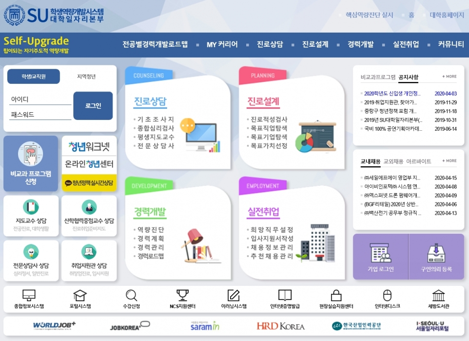 직업기초역량진단 SU학생역량개발시스템