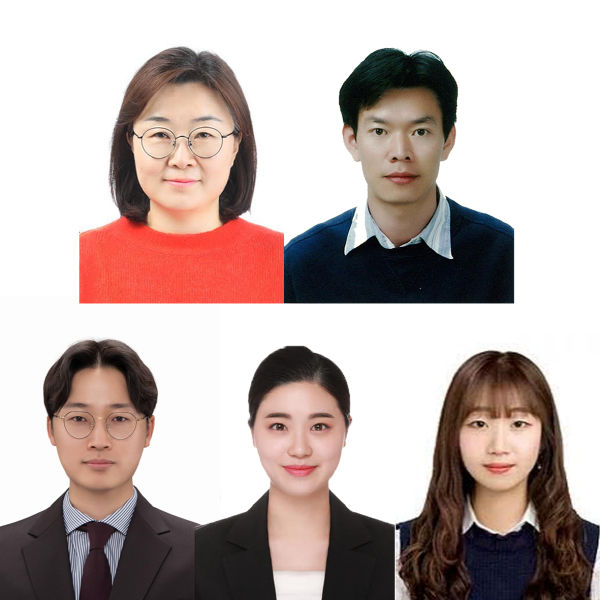 (왼쪽부터 시계방향)이현정 교수, 박수진 교수, 강지은, 김현지, 류재건 연구진