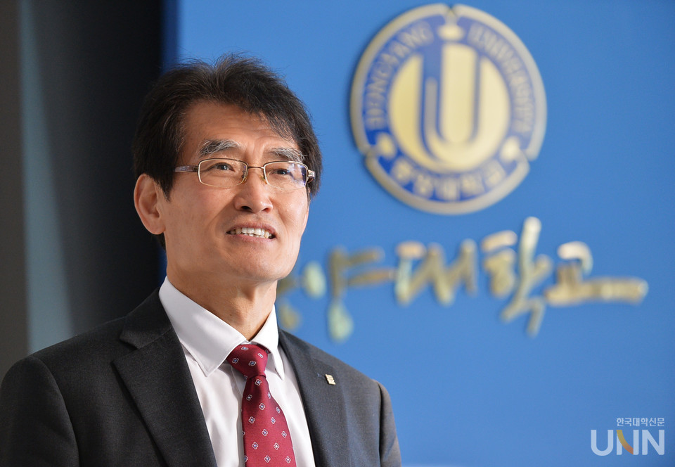 이하운 동양대 총장은 “멀티버시티를구축해 대학 경쟁력을 강화하겠다"는 복안을 전했다. (사진= 한명섭 기자)