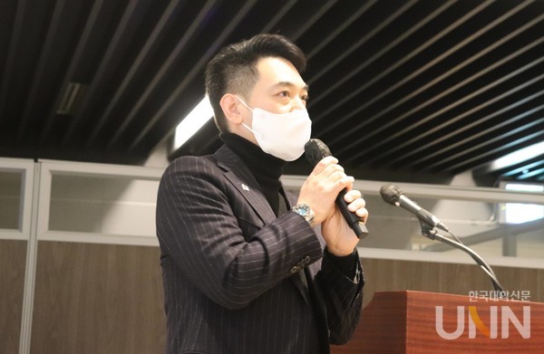 문재성 한국사학진흥재단 대학경영지원부장.(사진=김한울 기자)