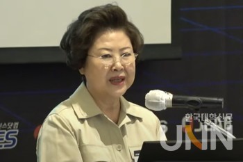 남성희 한국전문대학교육협의회 회장(대구보건대 총장)이 축사를 하고 있다. (사진=김의진 기자)