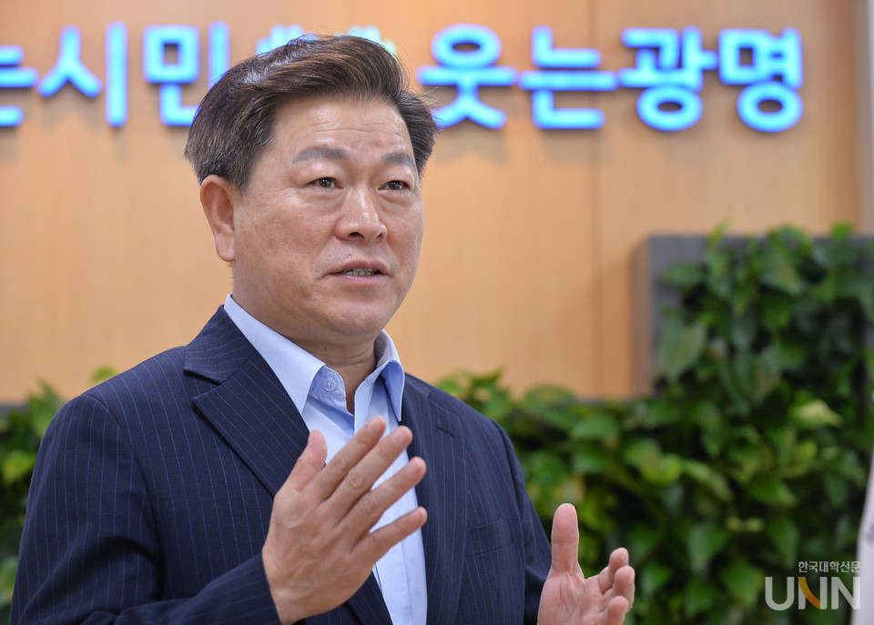 박승원 전국평생학습도시협의회 회장(광명시장) (사진=한명섭 기자)