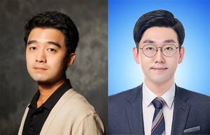 왼쪽부터 정창규 교수, 손창완 대학원생.