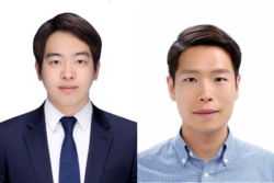 왼쪽부터 공동 제1저자 곽태현( 아주대 전자공학과 석사과정), 박성현 연구 책임교수.