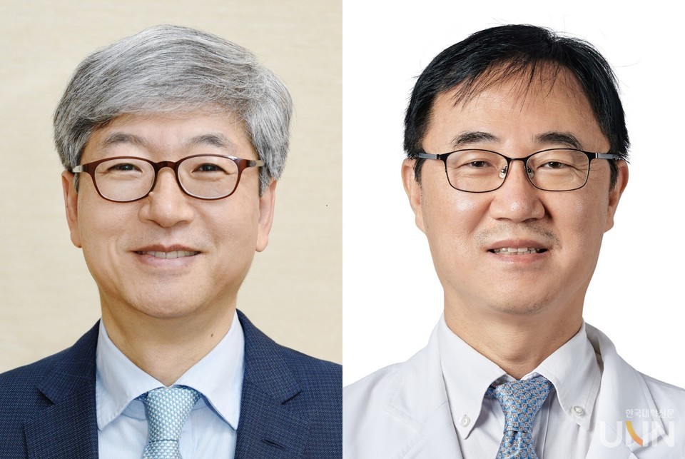 백준기 중앙대 AI대학원장(왼쪽), 윤영철 중앙대병원 신경과 교수.