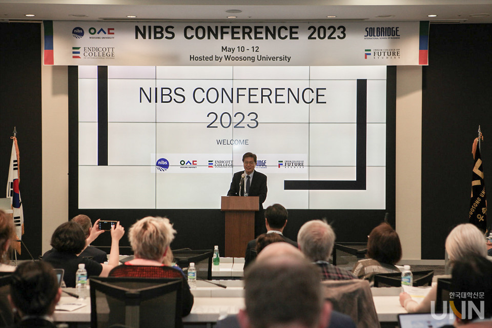 오덕성 총장이 환영사를 하고 있다.