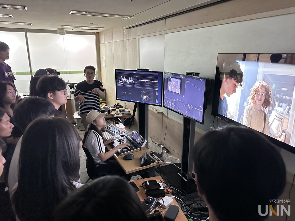 방송미디어 학점연계 교육과정 교육 모습.