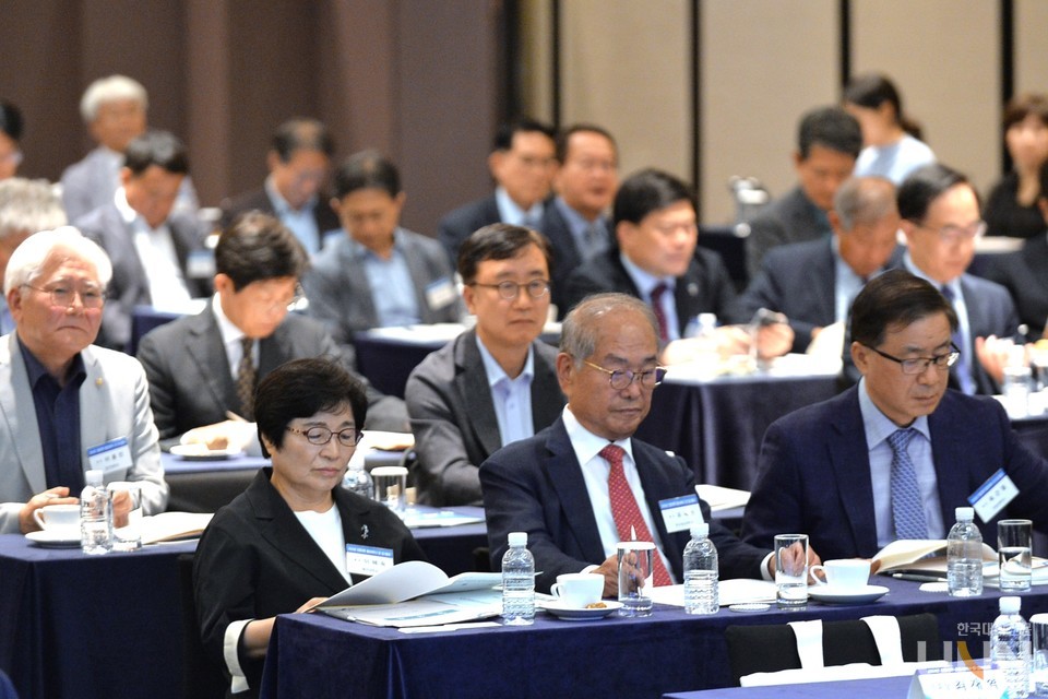 한국전문대학교육협의회 하계 총장 세미나에 참석한 총장들의 모습 (사진=한명섭 기자)