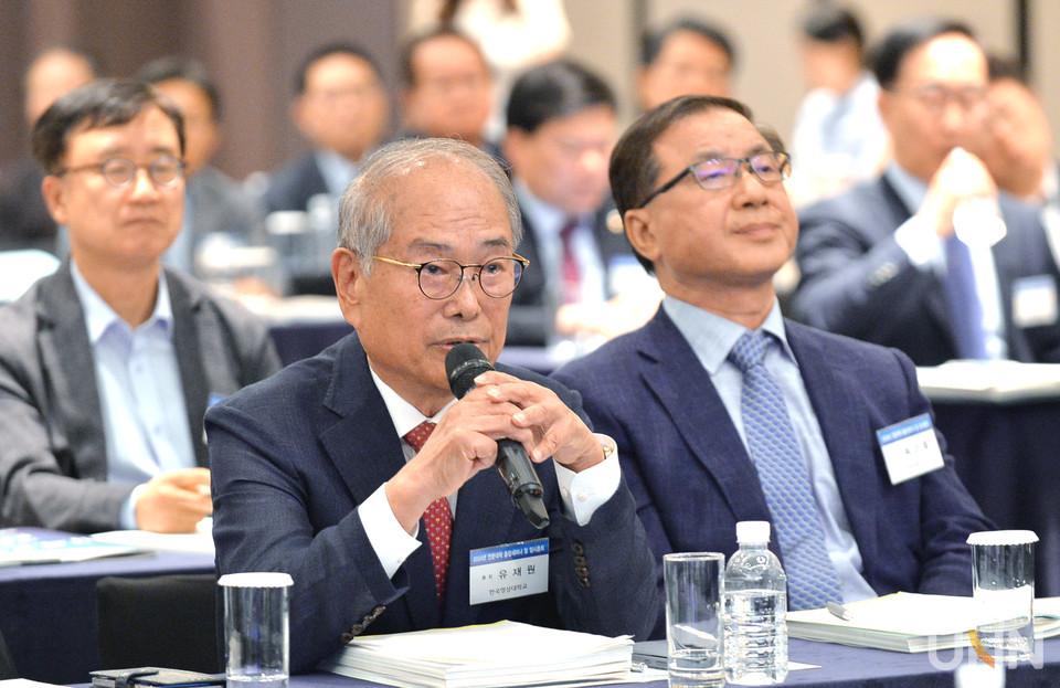 유재원 한국영상대 총장이 발언하고 있다. (사진=한명섭 기자)