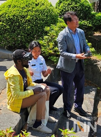 캠퍼스 투어 드론 체험. (사진=동강대)