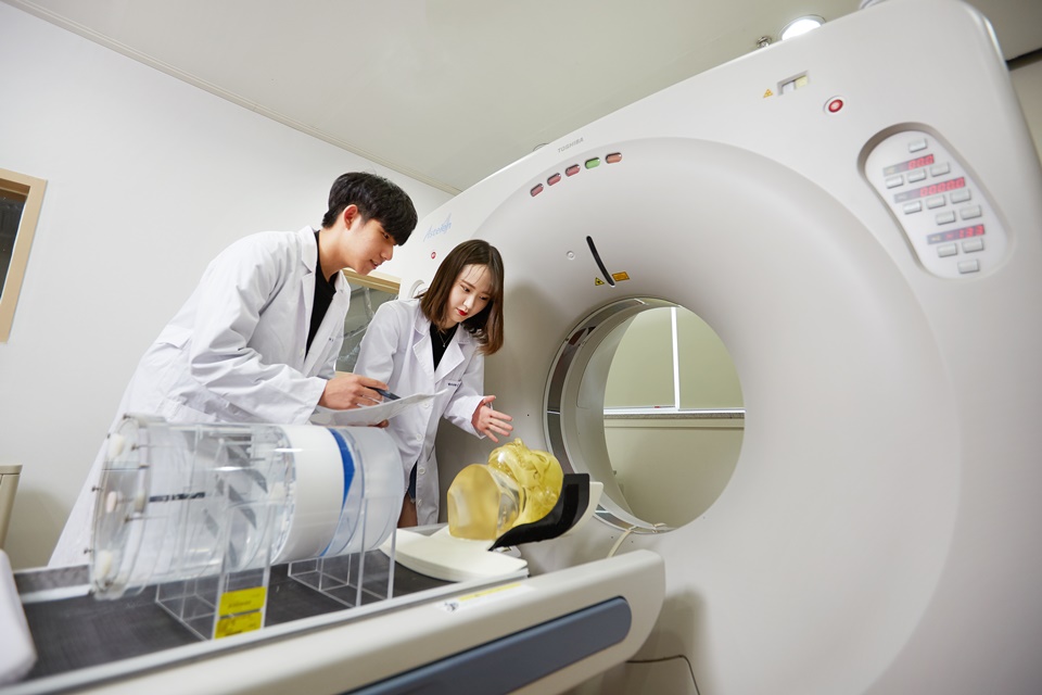 바이오헬스 현장 밀착형 CT 실습 모습. (사진=신구대)