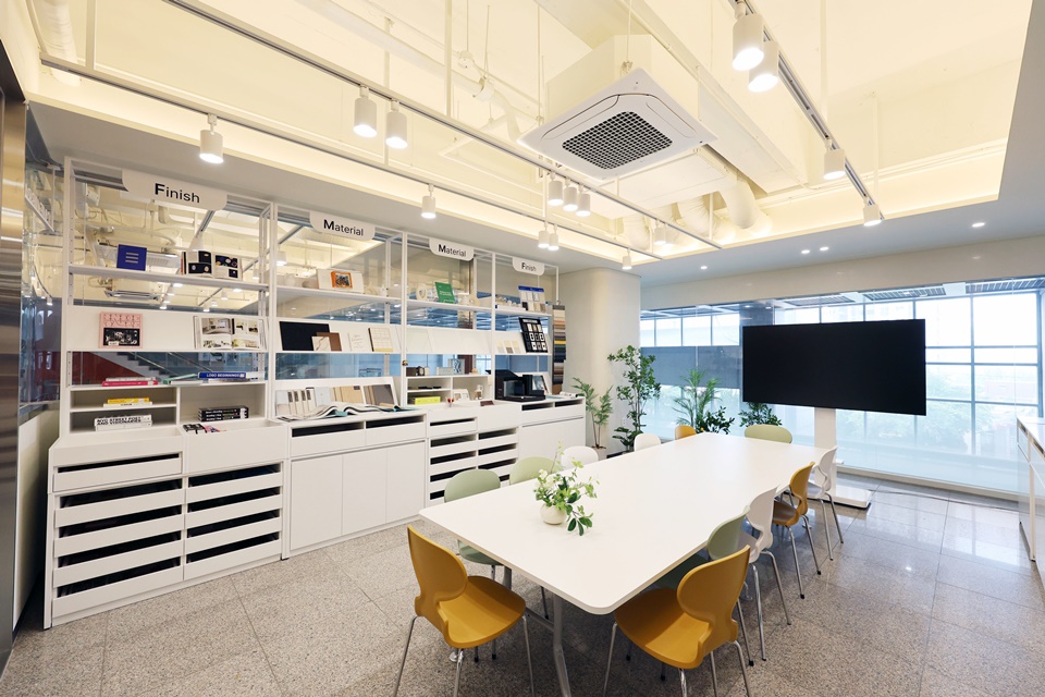 CMF Library(인테리어디자인과 실습실) 모습. (사진=재능대)