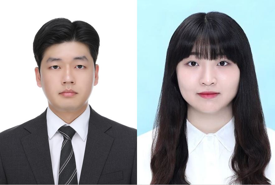 (왼쪽부터) 이정훈 석사과정생, 김윤수 석사과정생. (사진=청주대)