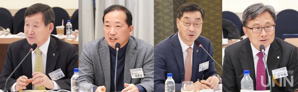 (좌측부터) 가톨릭관동대 김용승 총장, 국립금오공대 곽호상 총장, 단국대 김오영 부총장, 동명대 전호환 총장 (사진=한명섭 기자)