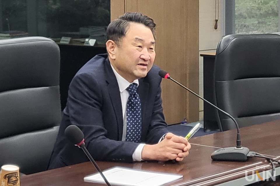 김영도 한국전문대학교육협의회(이하 전문대교협) 회장이 이날 워크숍에서 환영사를 전하고 있다. (사진=주지영 기자)