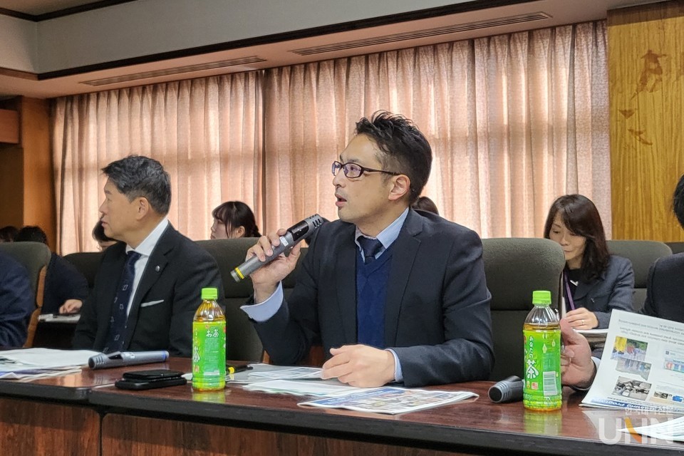 하야시 야스토 신슈대 부총장이 COC 사업에 대해 설명하고 있다. (사진=주지영 기자)