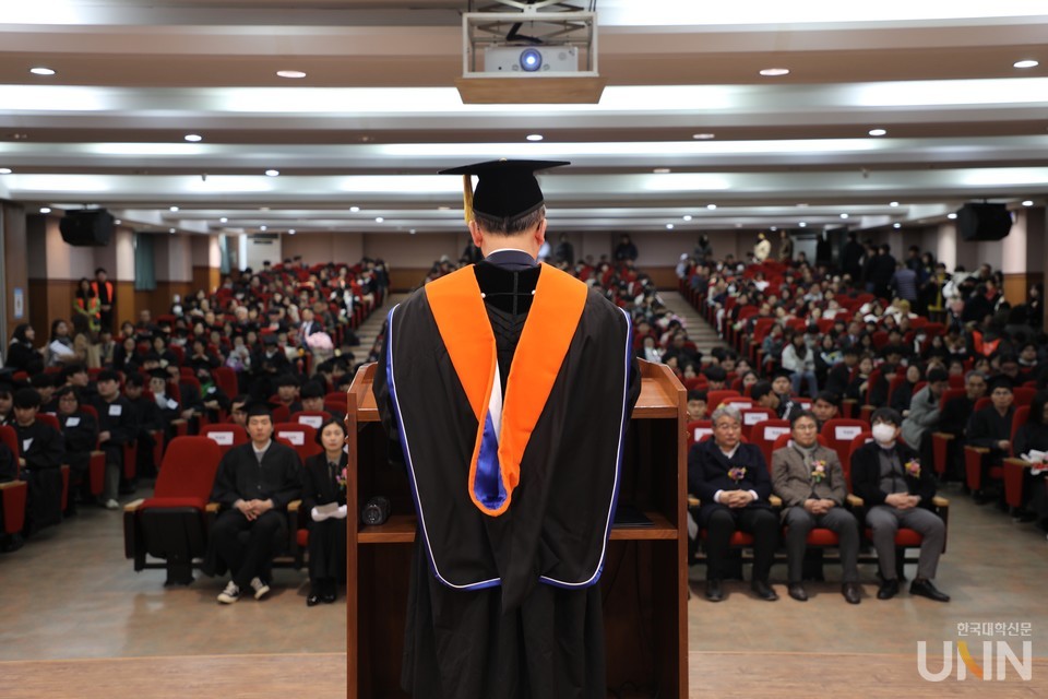 16일 조선이공대 2호관 대강당에서 2023학년도 학위수여식이 열렸다. (사진=조선이공대 제공)