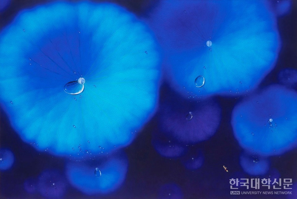 남상운_BLUE MOON-Atom5408. Natural Diamond 0.13ct. oil on canvas. 130x194cm(120P). 2024.