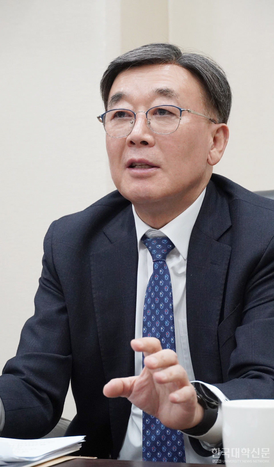 조순계 고등직업해외인재유치협의회장이 유학생 이탈과 불법체류율을 줄이는 데 필요한 정부 지원에 대해 설명하고 있다. (사진=한명섭 기자)