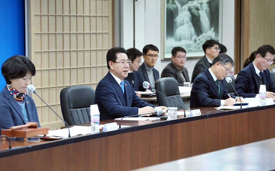 최근 열린 전남라이즈위원회에서 김영록 전남지사 겸 전남라이즈위원회 공동위원장이 발언하고 있다. (사진=전남도)