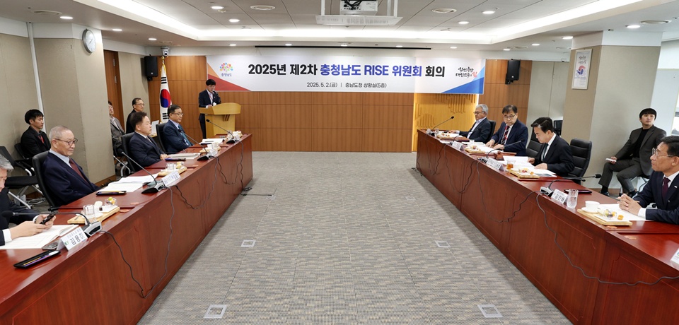 지난 2일 충남도청에서 '제2차 충남라이즈위원회' 회의가 열리고 있다. (사진=충남도)