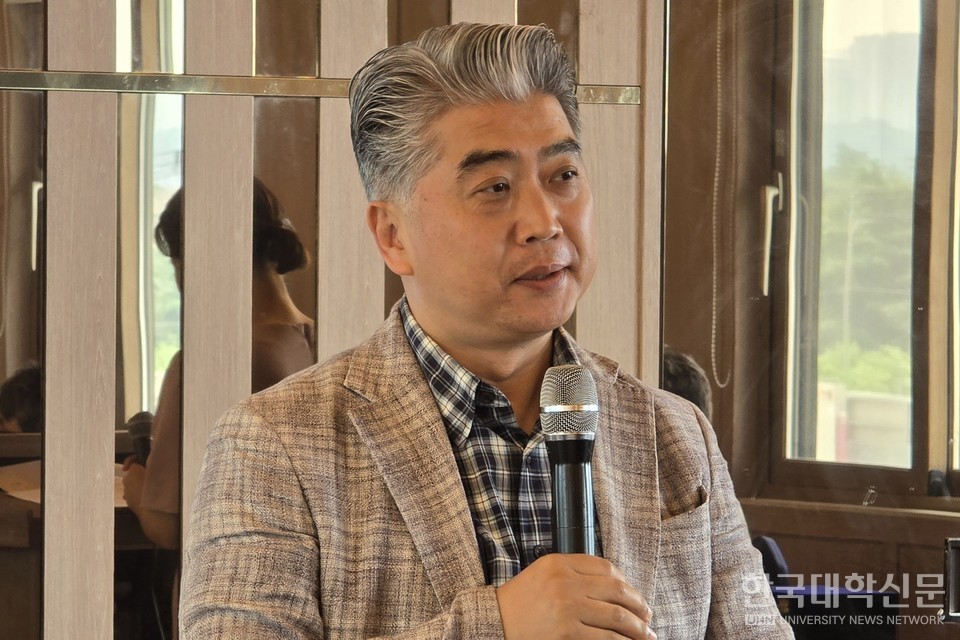 이현석 한국승강기대 총장이 축사를 전하고 있다. (사진=임연서 기자)