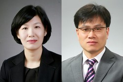 안연경 건양대 글로컬캠퍼스 입학취업처장(왼쪽), 천승철 건양대 메디컬캠퍼스 입학취업처장