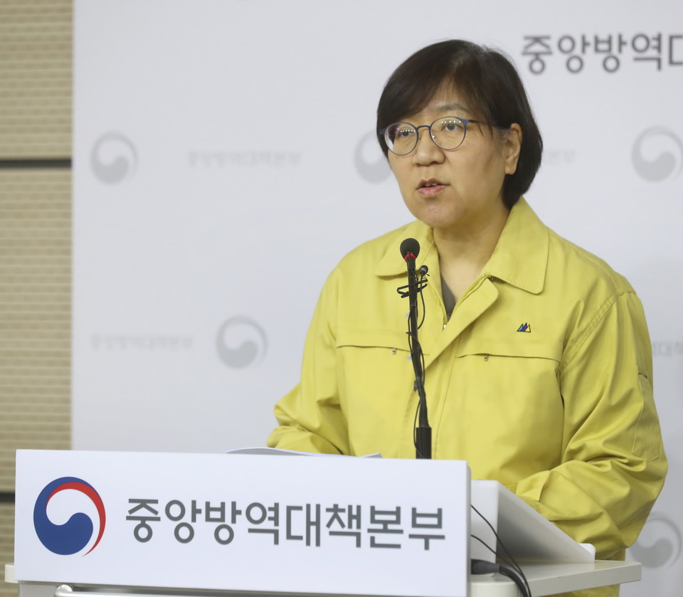 2020년 당시 정은경 질병관리본부 중앙방역대책본부 본부장이 코로나19 관련 브리핑을 하고 있다. (사진=보건복지부)