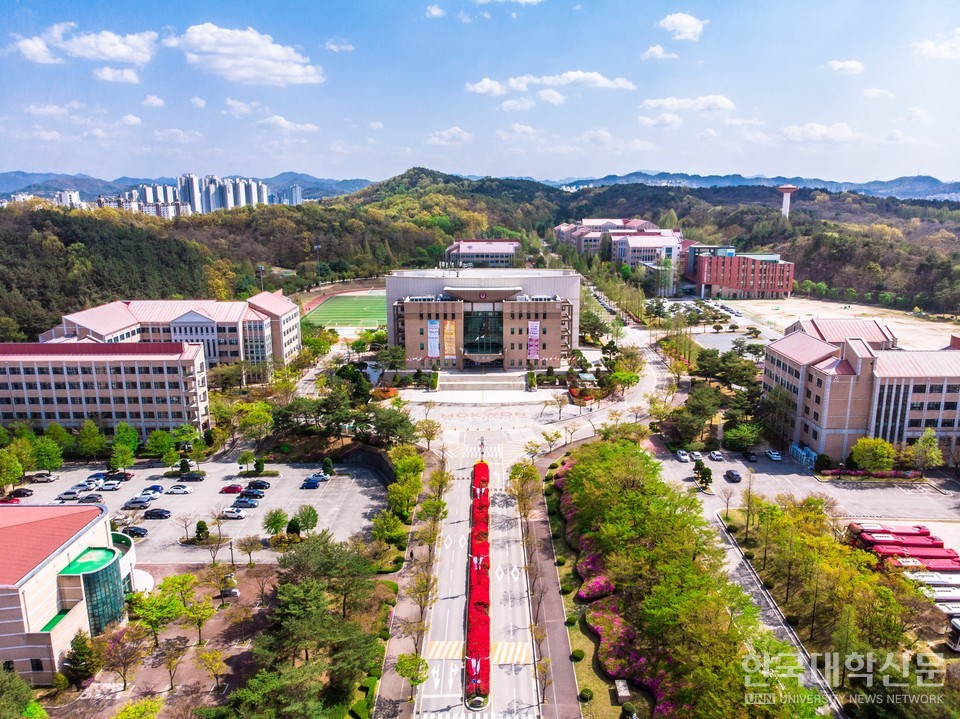 하늘에서 내려다본 목원대 전경.