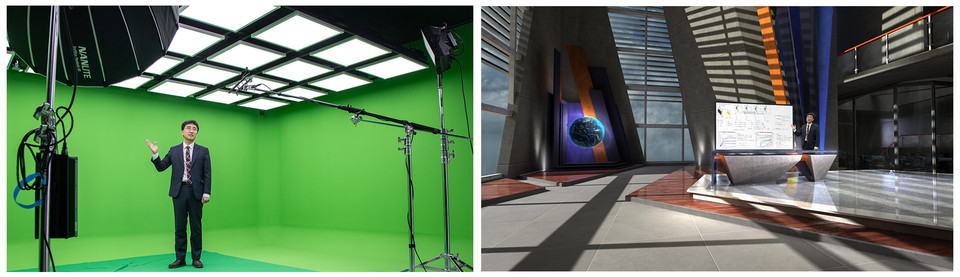 AI스마트교육센터 XR스튜디오 시연. (사진=영남대)