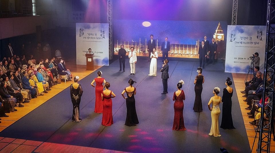 이번 행사에서 평택시민과 K-55 미군장병의 패션쇼가 진행되고 있다. (사진=국제대)