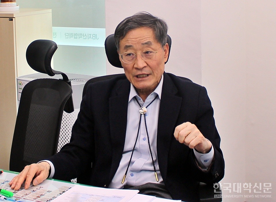 채수찬 전북RISE센터장은 본지 기획 '권역별 라이즈센터장 릴레이 인터뷰'에 동참, 최근 중요성이 부상하고 있는 초광역 라이즈 사안과 관련해 거버넌스보다 사업적 접근이 바람직하다고 말한다. (사진=김영식 기자)