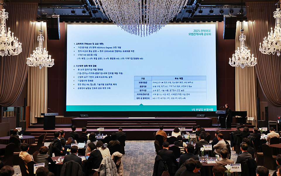 지난해 12월 열린 '2025 전북RISE 모범진척사례 공유회' 행사 장면. (사진=전북RISE센터)